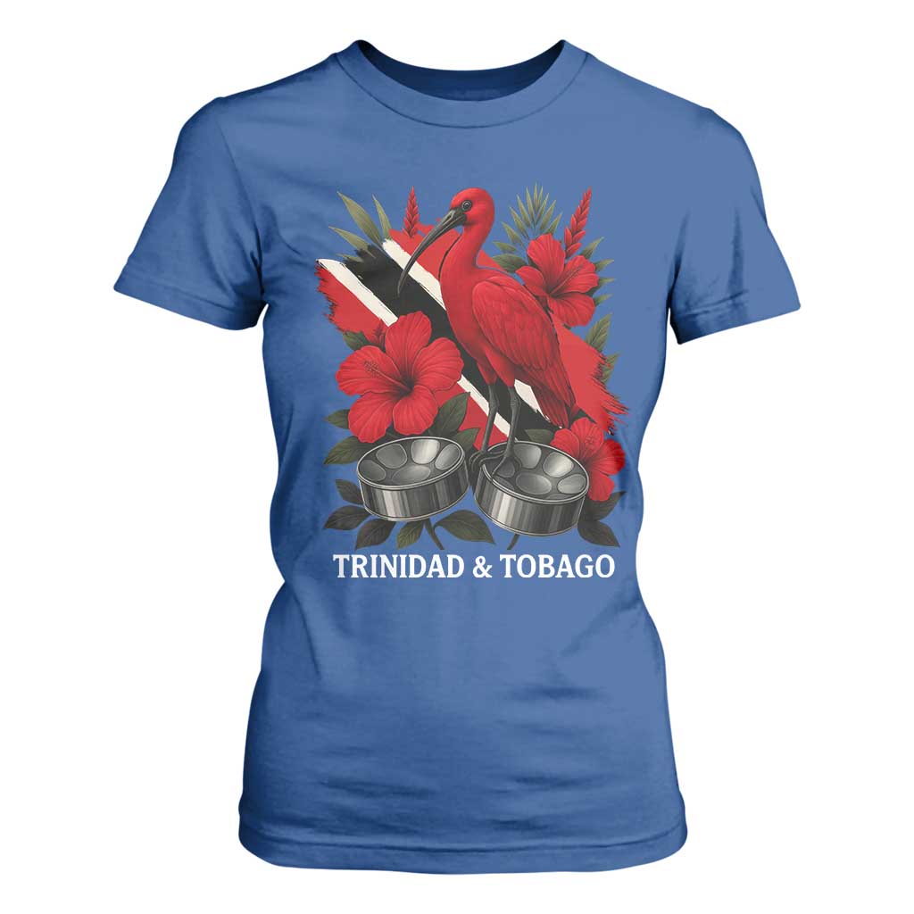 Trinidadian and Tobagonian Pride T Shirt For Women Trinidadian Roots Scarlet Ibis Steelpans TS11 Royal Blue Print Your Wear