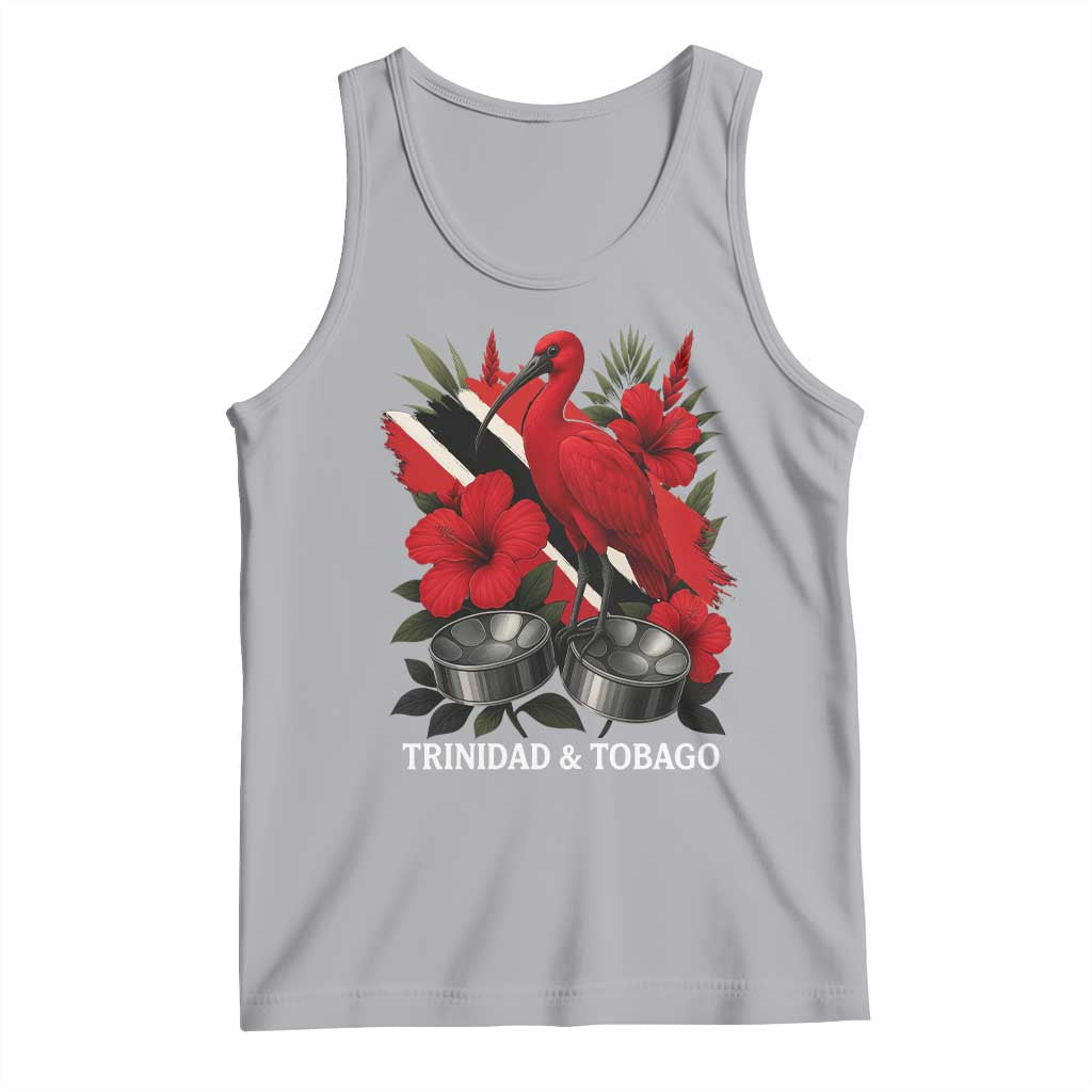 Trinidadian and Tobagonian Pride Tank Top Trinidadian Roots Scarlet Ibis Steelpans TS11 Athletic Heather Print Your Wear