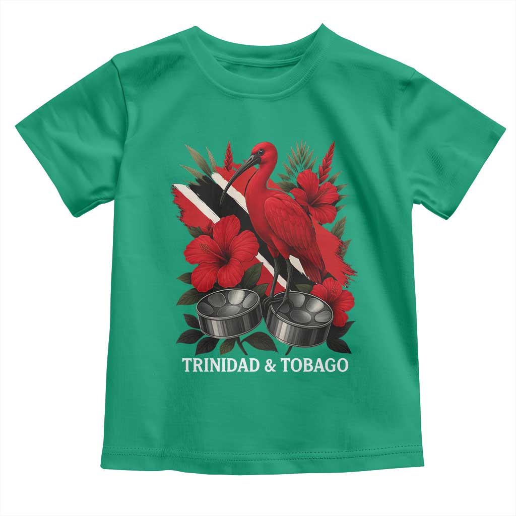 Trinidadian and Tobagonian Pride Toddler T Shirt Trinidadian Roots Scarlet Ibis Steelpans TS11 Irish Green Print Your Wear
