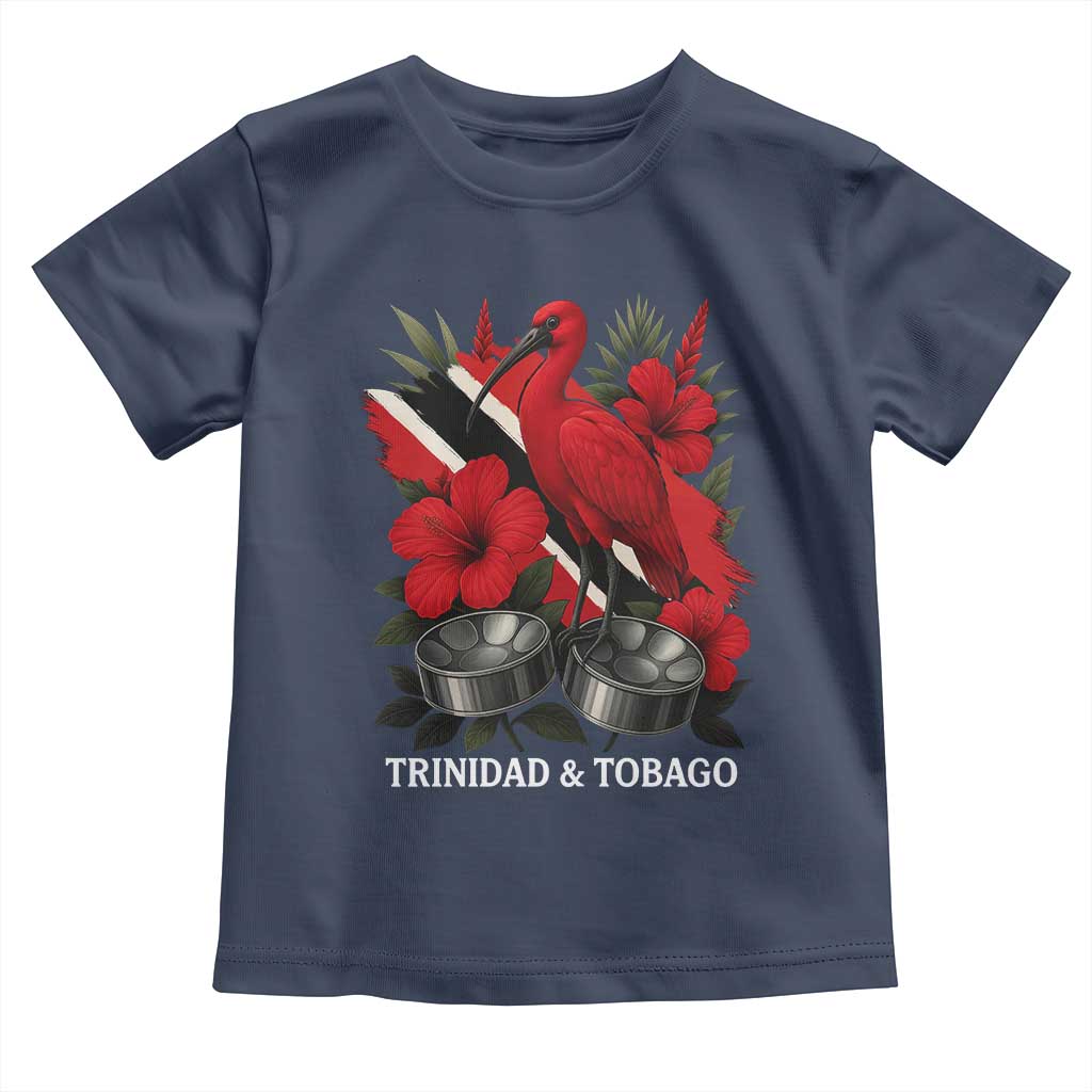 Trinidadian and Tobagonian Pride Toddler T Shirt Trinidadian Roots Scarlet Ibis Steelpans TS11 Navy Print Your Wear