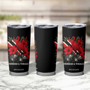 Trinidadian and Tobagonian Pride Tumbler Cup Trinidadian Roots Scarlet Ibis Steelpans TS11 Print Your Wear