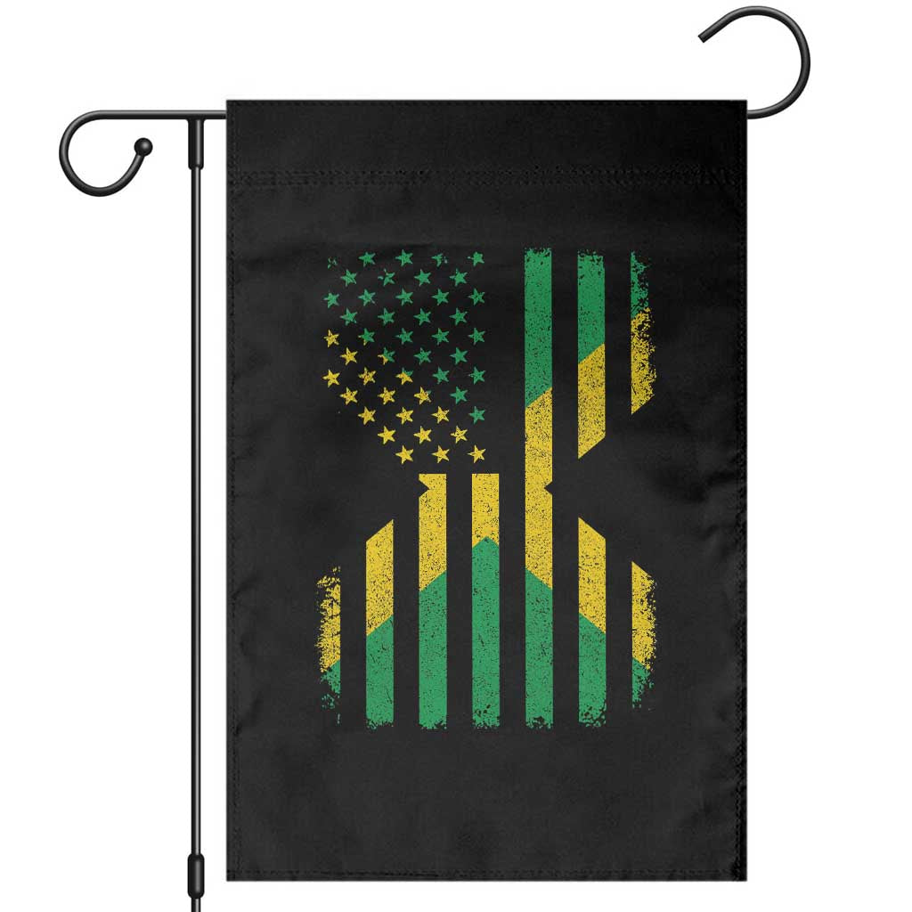 Jamaican American Distressed Patriotic Flag Garden Flag TS11 Black Print Your Wear