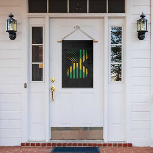 Jamaican American Distressed Patriotic Flag Garden Flag TS11 Print Your Wear