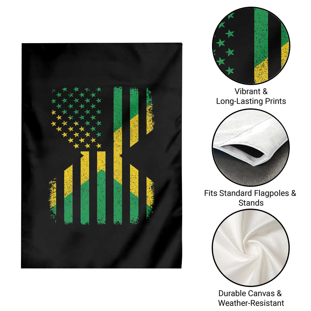 Jamaican American Distressed Patriotic Flag Garden Flag TS11 Print Your Wear