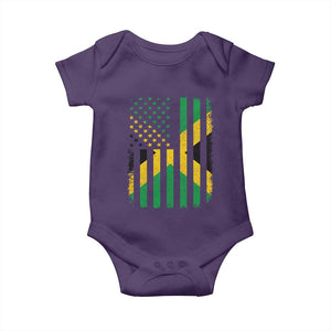 Jamaican American Distressed Patriotic Flag Baby Onesie TS11 Purple Print Your Wear