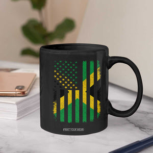 Jamaican American Distressed Patriotic Flag Coffee Mug TS11 Print Your Wear