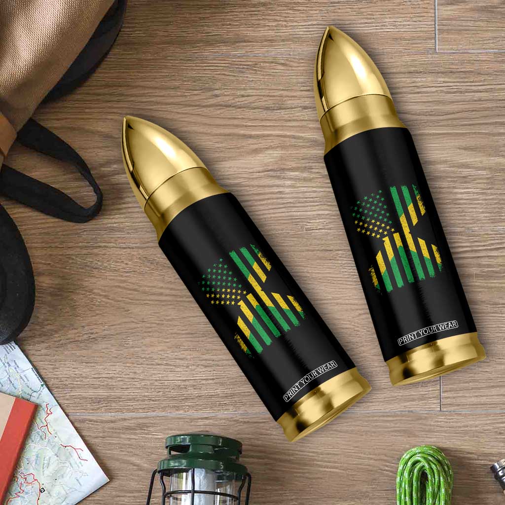 Jamaican American Distressed Patriotic Flag Bullet Tumbler TS11 Print Your Wear