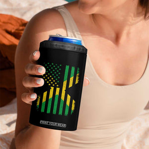 Jamaican American Distressed Patriotic Flag 4 in 1 Can Cooler Tumbler TS11 Print Your Wear
