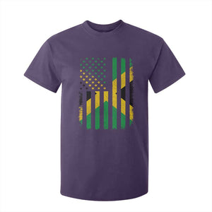 Jamaican American Distressed Patriotic Flag T Shirt For Kid TS11 Purple Print Your Wear
