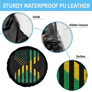Jamaican American Distressed Patriotic Flag Spare Tire Cover TS11 Print Your Wear
