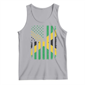 Jamaican American Distressed Patriotic Flag Tank Top TS11 Athletic Heather Print Your Wear
