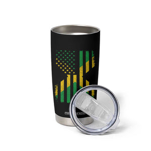 Jamaican American Distressed Patriotic Flag Tumbler Cup TS11 Print Your Wear