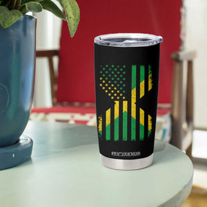 Jamaican American Distressed Patriotic Flag Tumbler Cup TS11 Print Your Wear