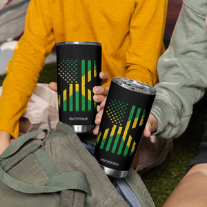 Jamaican American Distressed Patriotic Flag Tumbler Cup TS11 Print Your Wear
