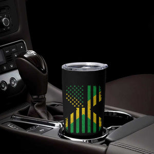 Jamaican American Distressed Patriotic Flag Tumbler Cup TS11 Print Your Wear