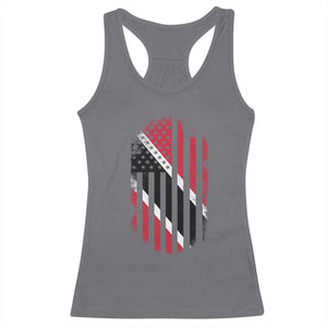 Trinidad And Tobago Trinidadian American Flag Racerback Tank Top TS11 Charcoal Print Your Wear