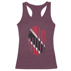 Trinidad And Tobago Trinidadian American Flag Racerback Tank Top TS11 Maroon Print Your Wear