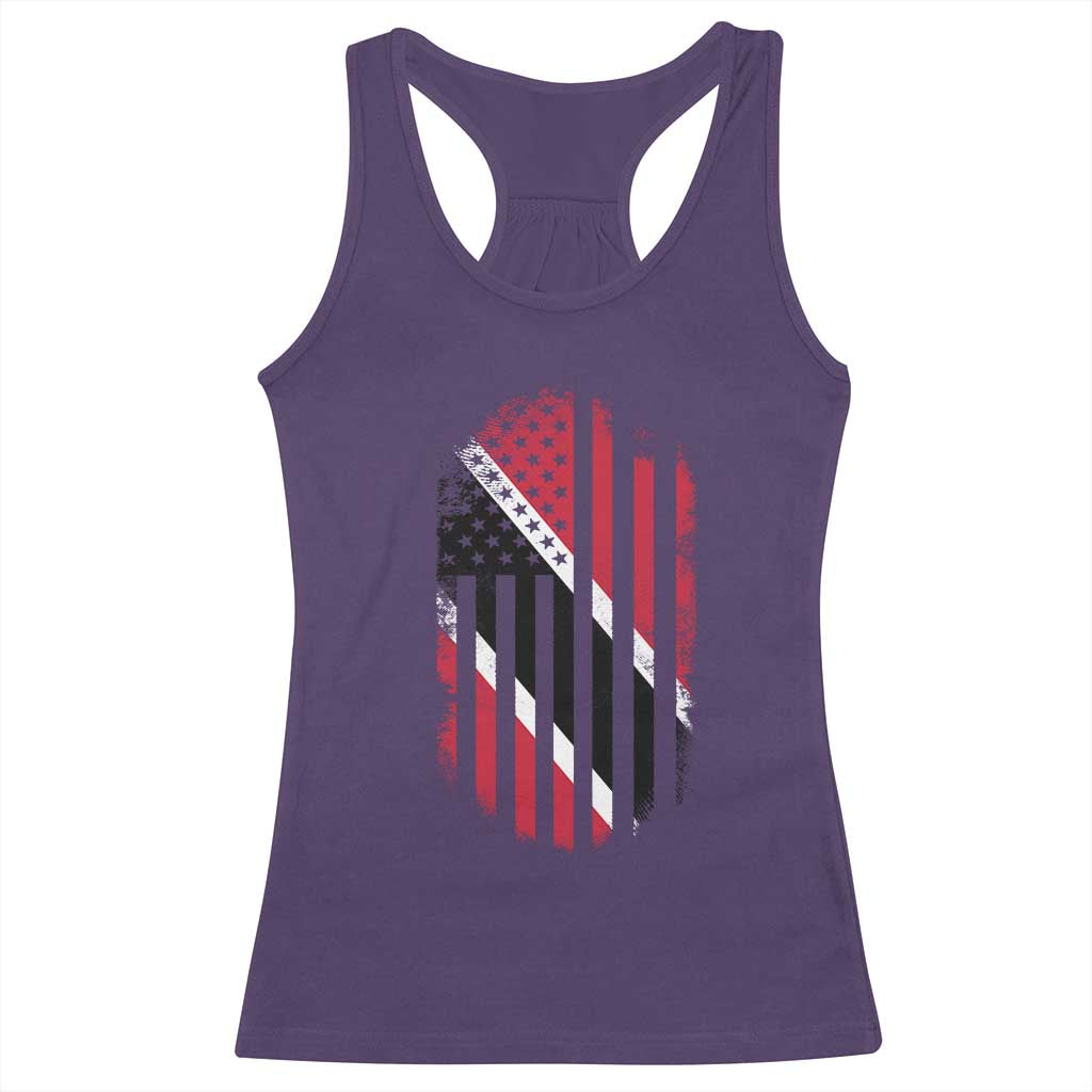 Trinidad And Tobago Trinidadian American Flag Racerback Tank Top TS11 Purple Print Your Wear