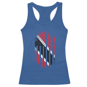 Trinidad And Tobago Trinidadian American Flag Racerback Tank Top TS11 Royal Blue Print Your Wear