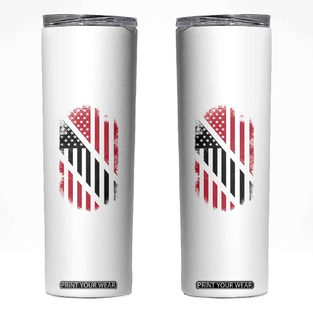 Trinidad And Tobago Trinidadian American Flag Skinny Tumbler TS11 White Print Your Wear