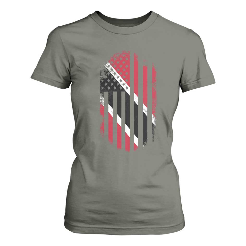 Trinidad And Tobago Trinidadian American Flag T Shirt For Women TS11 Military Green Print Your Wear
