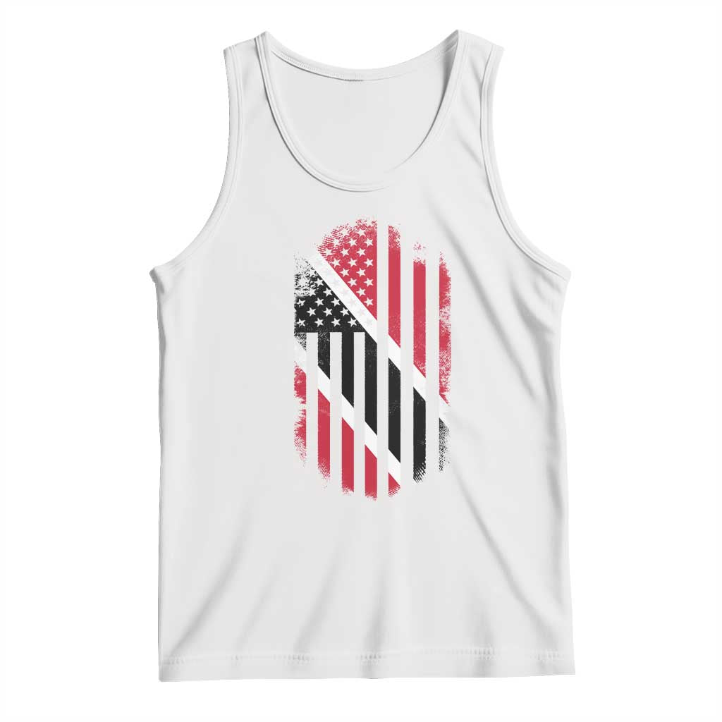 Trinidad And Tobago Trinidadian American Flag Tank Top TS11 White Print Your Wear
