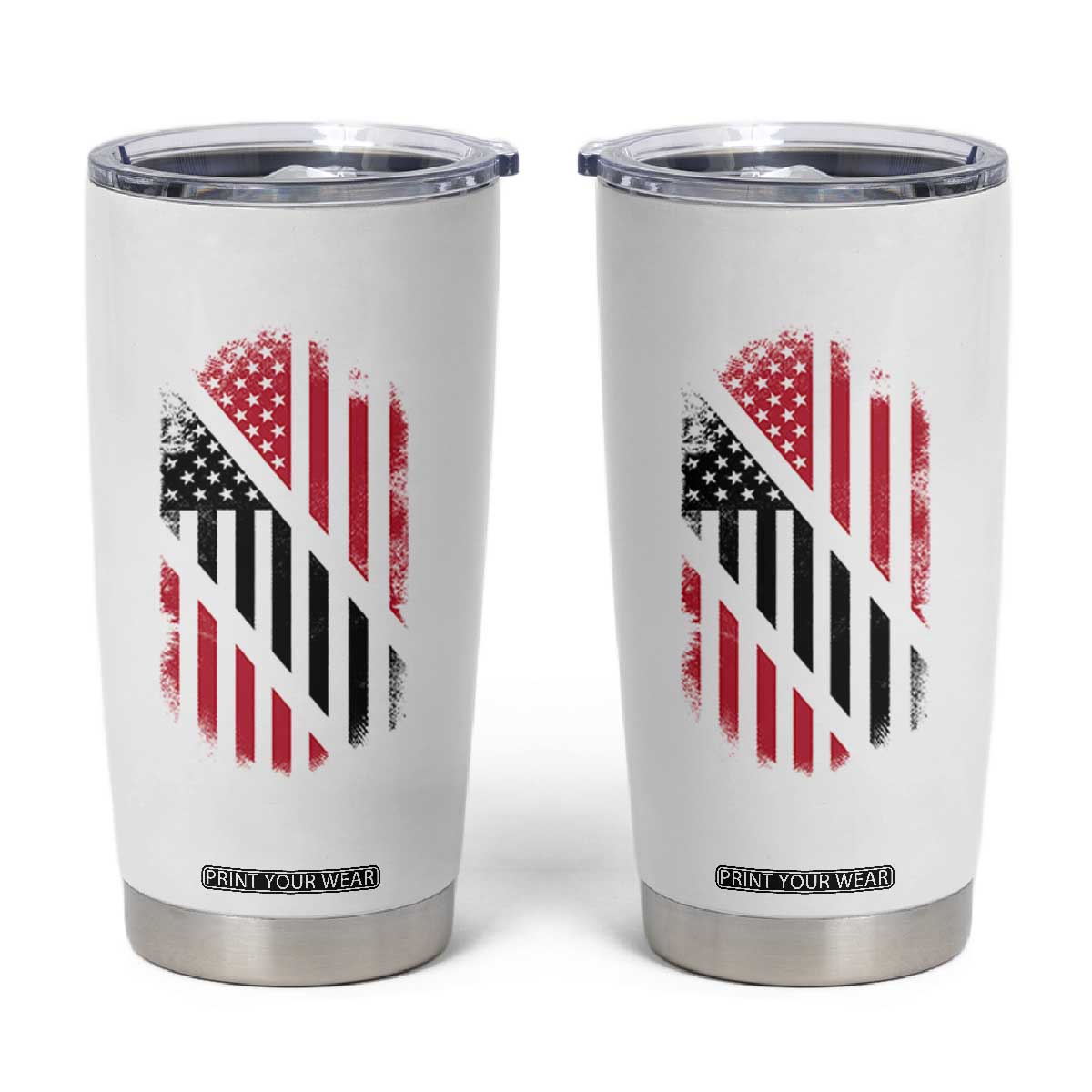 Trinidad And Tobago Trinidadian American Flag Tumbler Cup TS11 White Print Your Wear
