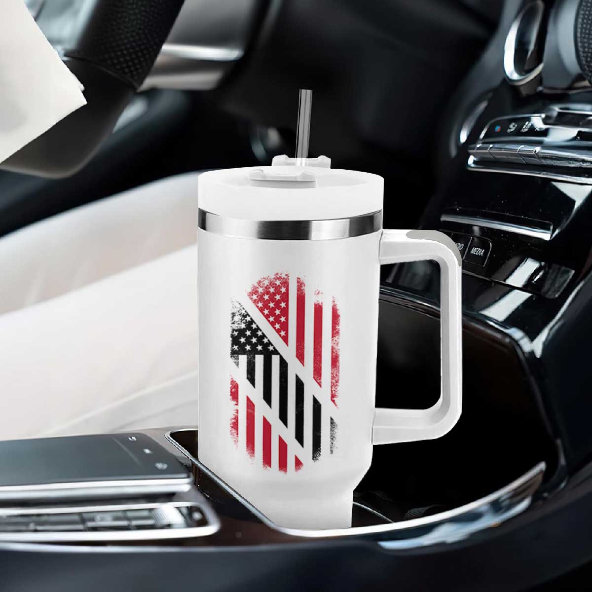 Trinidad And Tobago Trinidadian American Flag Tumbler With Handle TS11 Print Your Wear