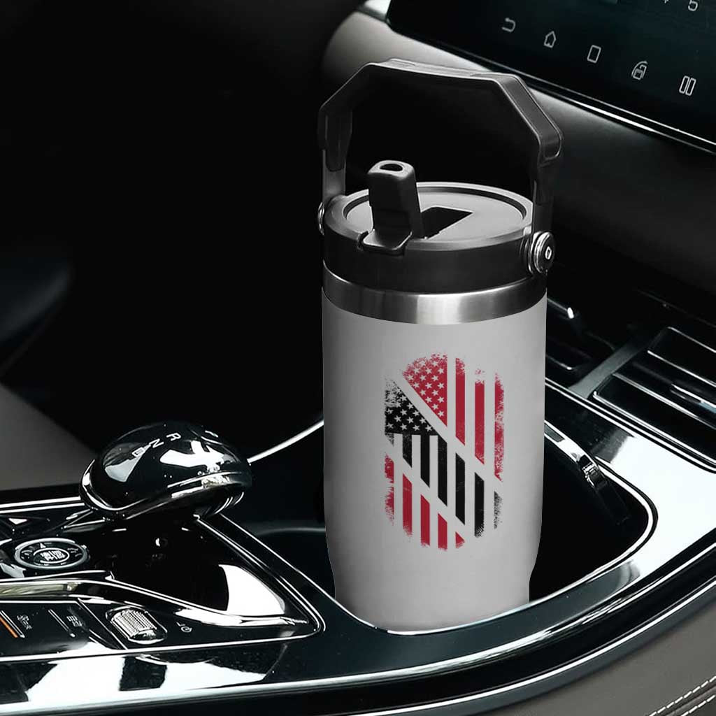 Trinidad And Tobago Trinidadian American Flag Flip Straw Tumbler TS11 Print Your Wear