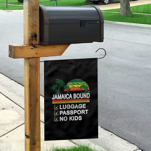 Jamaican Travel Vacation Trip Garden Flag Jamaica Bound Luggage Passport No Kids TS11 Print Your Wear