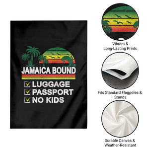 Jamaican Travel Vacation Trip Garden Flag Jamaica Bound Luggage Passport No Kids TS11 Print Your Wear