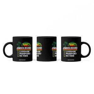 Jamaican Travel Vacation Trip Coffee Mug Jamaica Bound Luggage Passport No Kids TS11 Print Your Wear