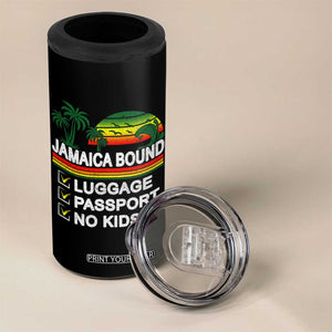 Jamaican Travel Vacation Trip 4 in 1 Can Cooler Tumbler Jamaica Bound Luggage Passport No Kids TS11 Print Your Wear