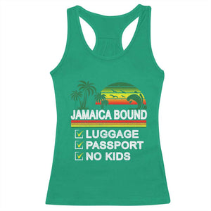 Jamaican Travel Vacation Trip Racerback Tank Top Jamaica Bound Luggage Passport No Kids TS11 Irish Green Print Your Wear