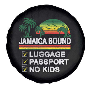 Jamaican Travel Vacation Trip Spare Tire Cover Jamaica Bound Luggage Passport No Kids TS11 Print Your Wear