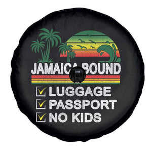 Jamaican Travel Vacation Trip Spare Tire Cover Jamaica Bound Luggage Passport No Kids TS11 Print Your Wear