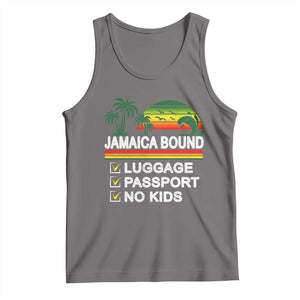 Jamaican Travel Vacation Trip Tank Top Jamaica Bound Luggage Passport No Kids TS11 Deep Heather Print Your Wear