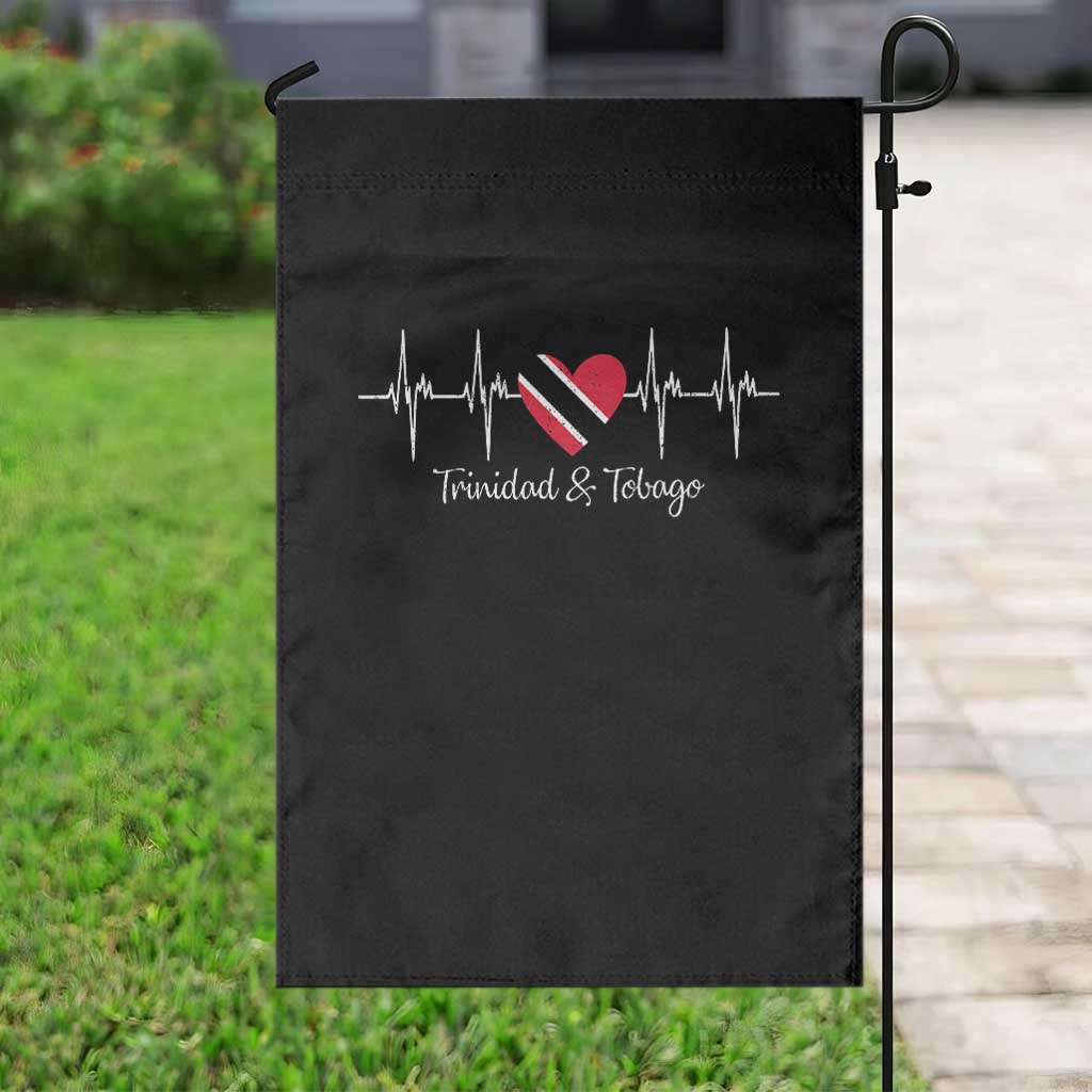 Trinidad And Tobago Heartbeat ECG Pulse Trinidadian Flag Garden Flag TS11 Print Your Wear