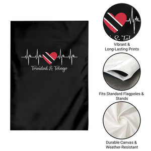 Trinidad And Tobago Heartbeat ECG Pulse Trinidadian Flag Garden Flag TS11 Print Your Wear