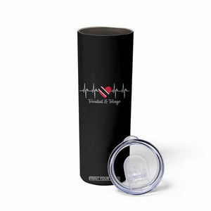 Trinidad And Tobago Heartbeat ECG Pulse Trinidadian Flag Skinny Tumbler TS11 Print Your Wear