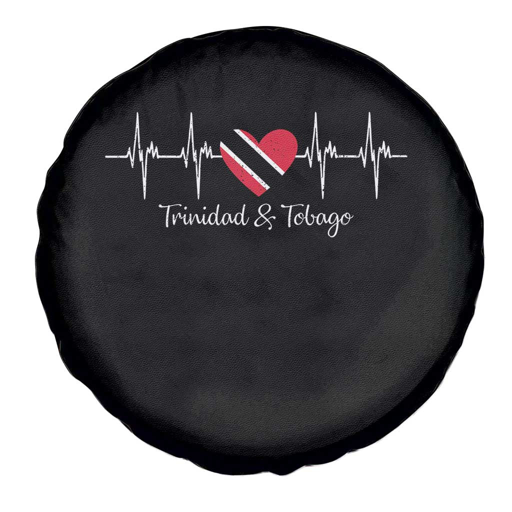 Trinidad And Tobago Heartbeat ECG Pulse Trinidadian Flag Spare Tire Cover TS11 Print Your Wear