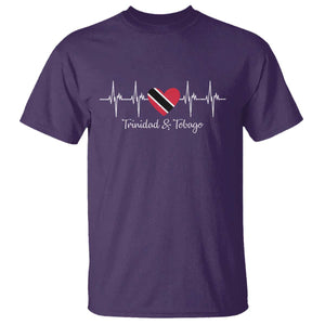Trinidad And Tobago Heartbeat ECG Pulse Trinidadian Flag T Shirt TS11 Purple Print Your Wear