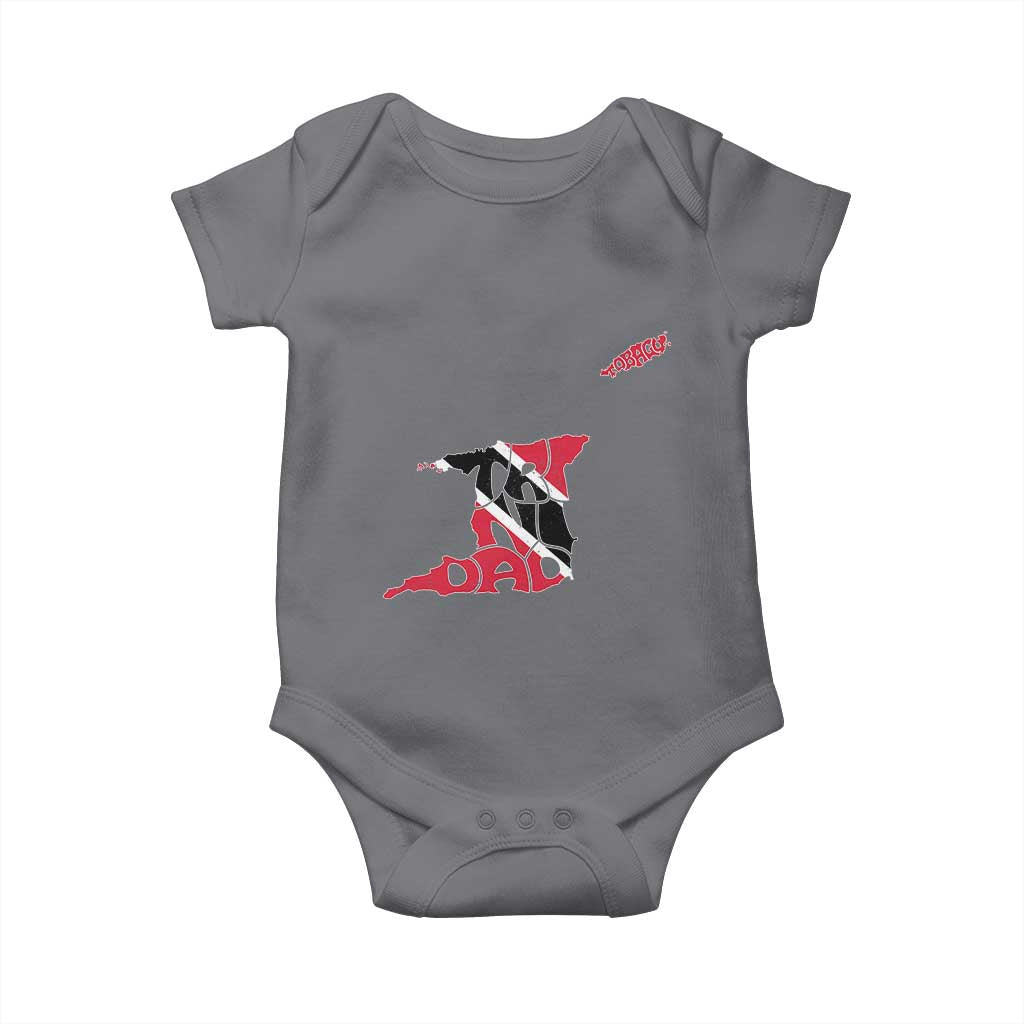 Trinidad And Tobago Baby Onesie Pride Trinidadian Roots Flag TS11 Charcoal Print Your Wear