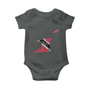 Trinidad And Tobago Baby Onesie Pride Trinidadian Roots Flag TS11 Dark Heather Print Your Wear