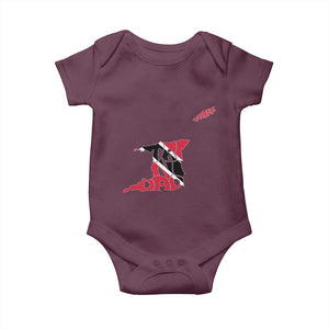 Trinidad And Tobago Baby Onesie Pride Trinidadian Roots Flag TS11 Maroon Print Your Wear