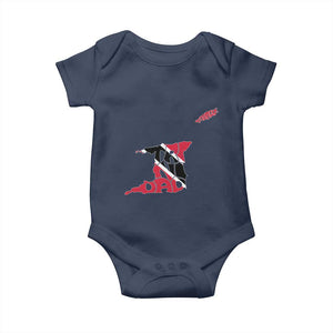 Trinidad And Tobago Baby Onesie Pride Trinidadian Roots Flag TS11 Navy Print Your Wear