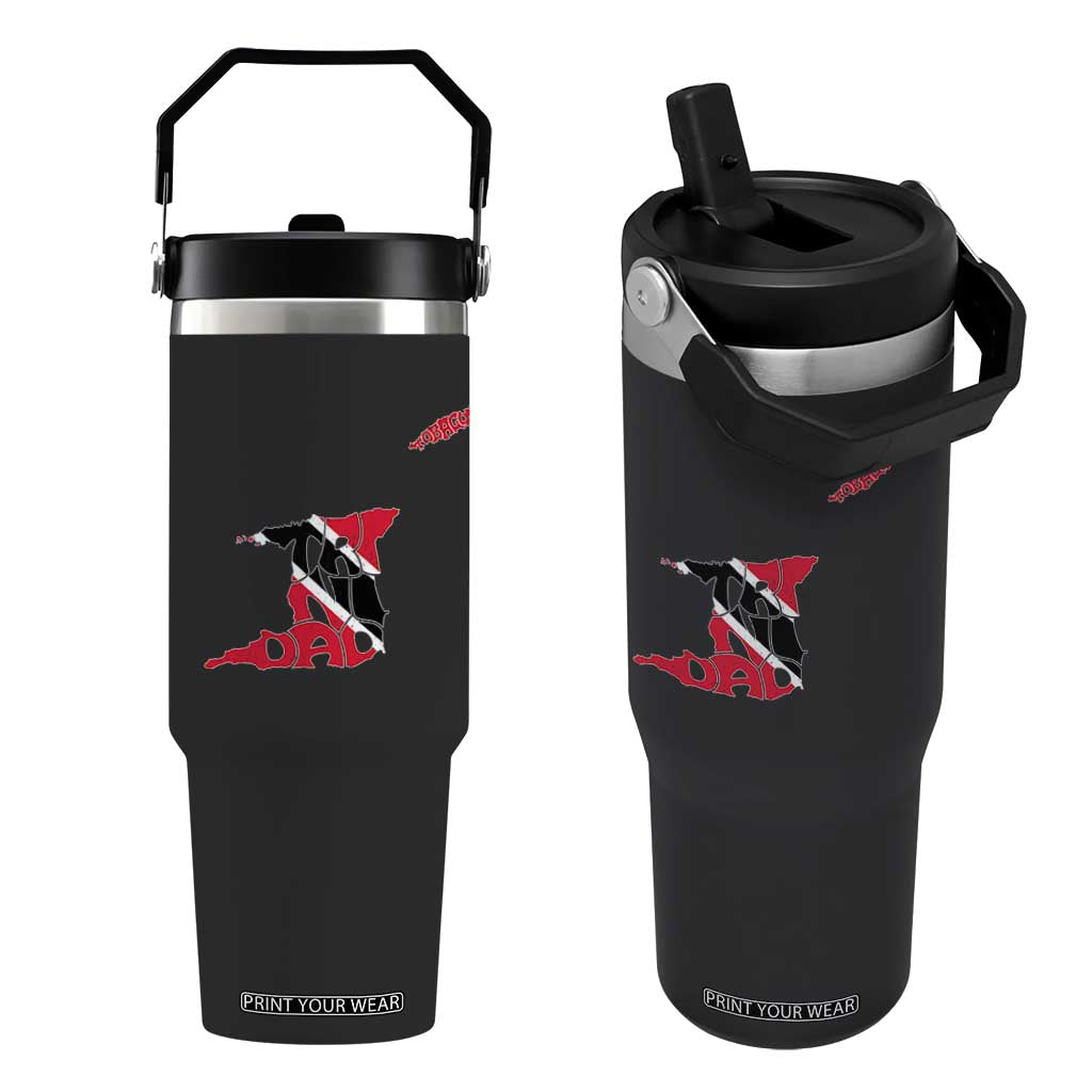Trinidad And Tobago Flip Straw Tumbler Pride Trinidadian Roots Flag TS11 One Size: 30 oz Black Print Your Wear