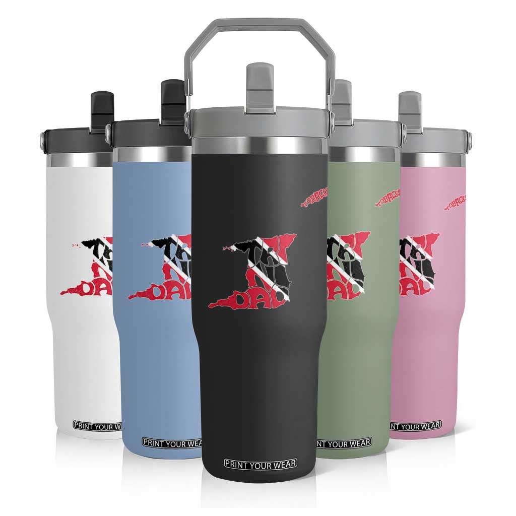 Trinidad And Tobago Flip Straw Tumbler Pride Trinidadian Roots Flag TS11 Print Your Wear