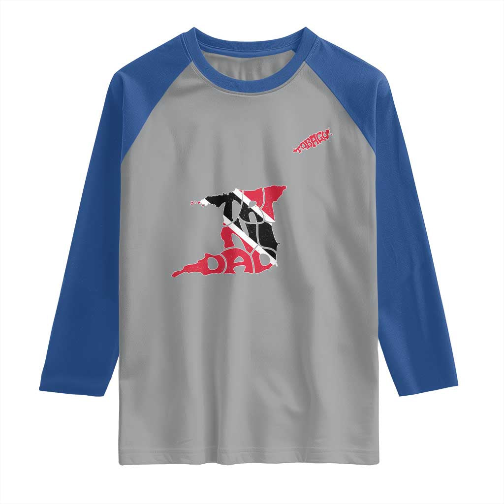 Trinidad And Tobago Raglan Shirt Pride Trinidadian Roots Flag TS11 Sport Gray Royal Print Your Wear