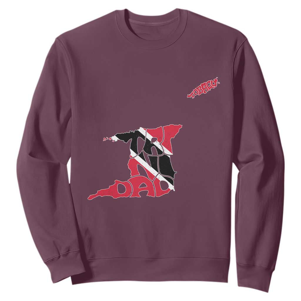 Trinidad And Tobago Sweatshirt Pride Trinidadian Roots Flag TS11 Maroon Print Your Wear